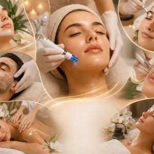 Pampering moments at a luxury spa