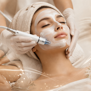Serene spa moments in golden light